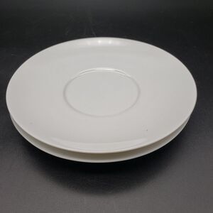 Thomas Bright White Bone China Saucers Set of 2 Replacement Germany